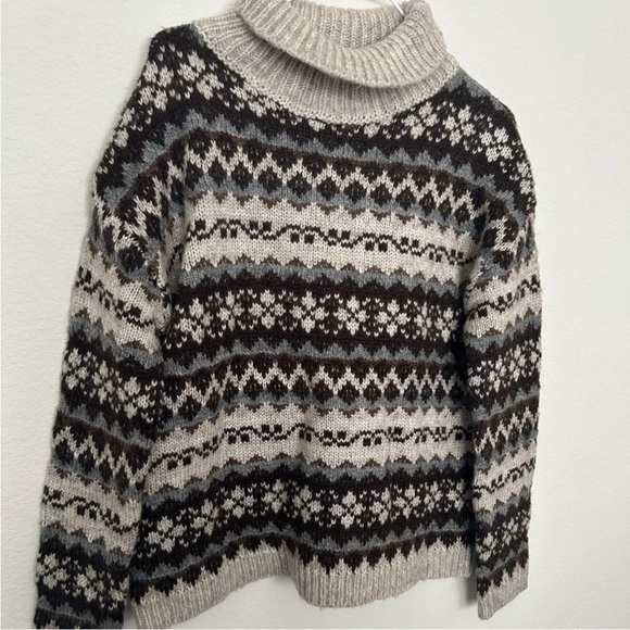 Nili Lotan Catalina Fair Aisle Turtleneck Sweater - Picture 9 of 11